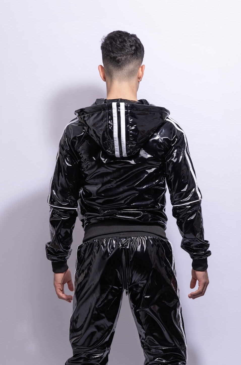 superhero jacket I black/white I pvc