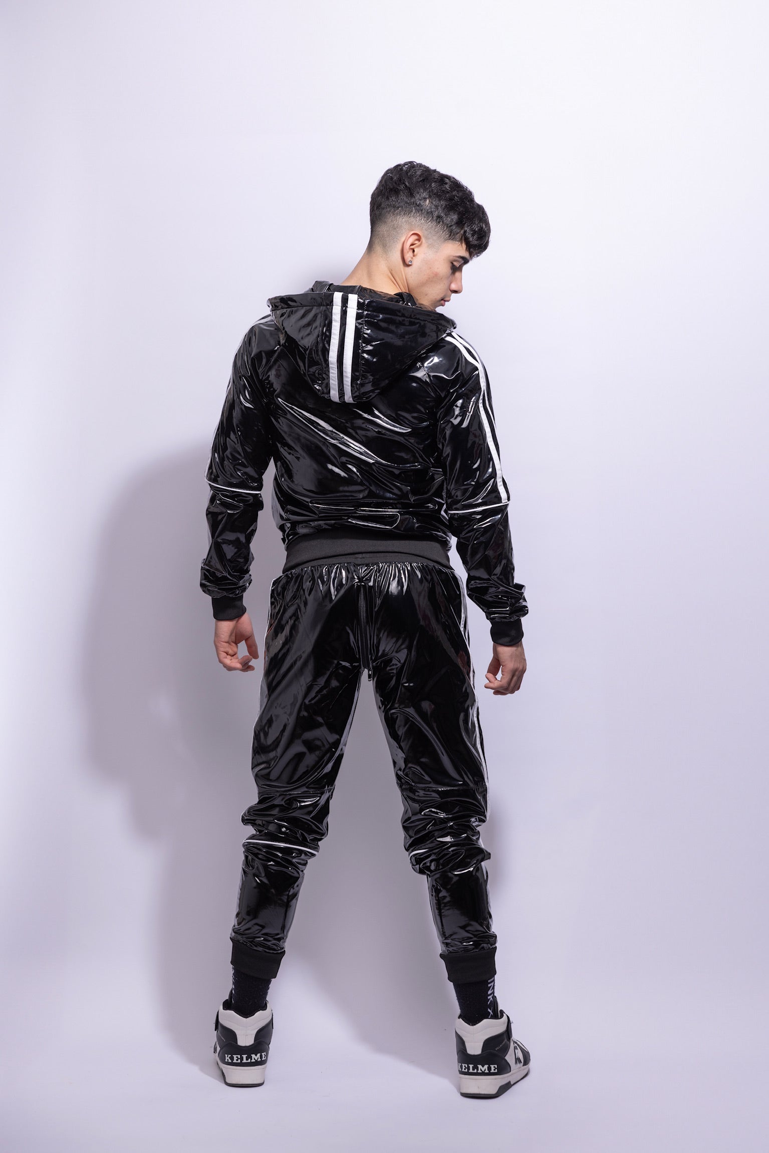 superhero jacket I black/white I pvc