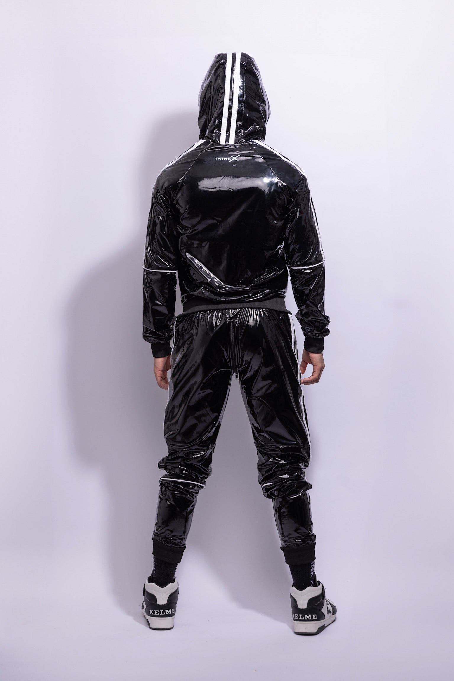 superhero jacket I black/white I pvc