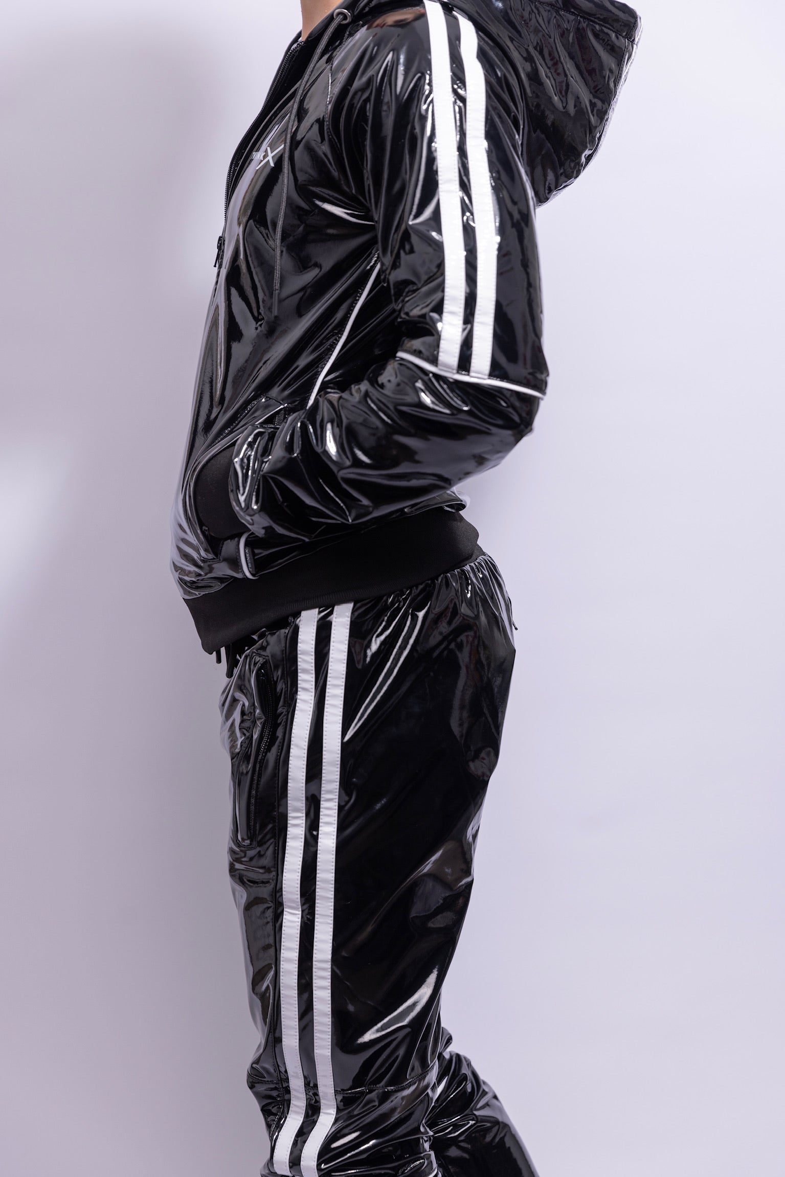 superhero jacket I black/white I pvc