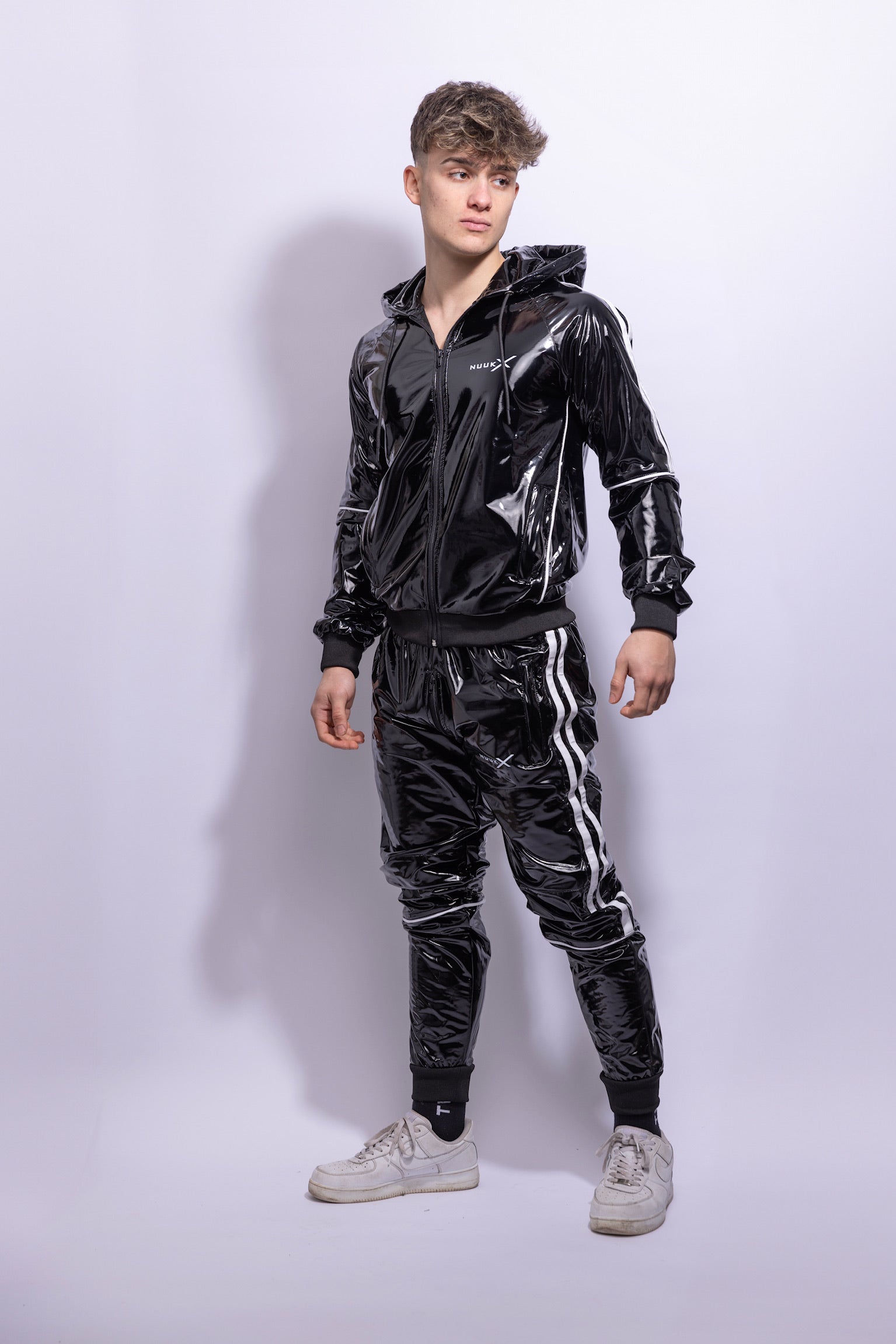 superhero jacket I black/white I pvc