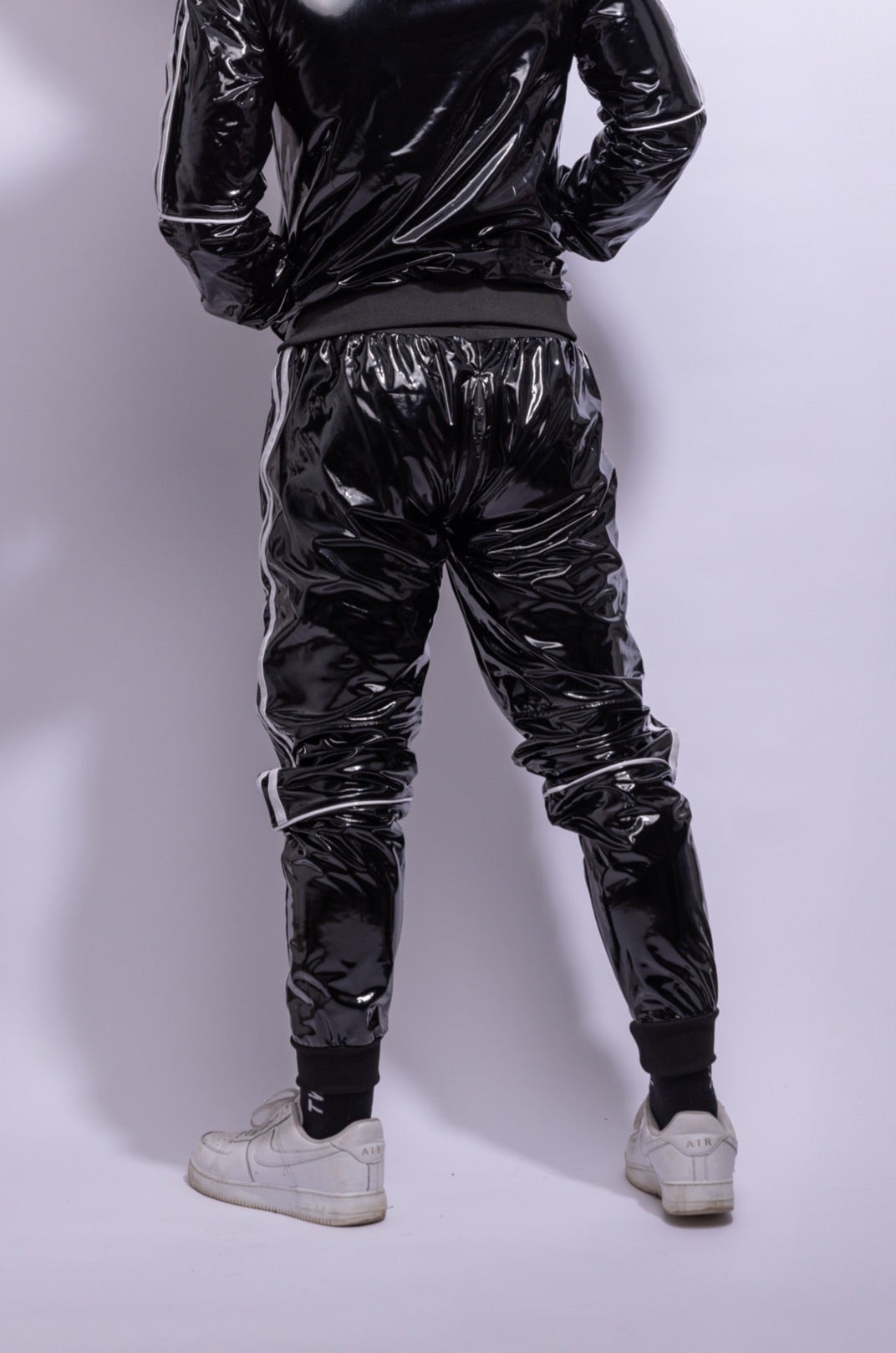 superhero pants I black/white I pvc