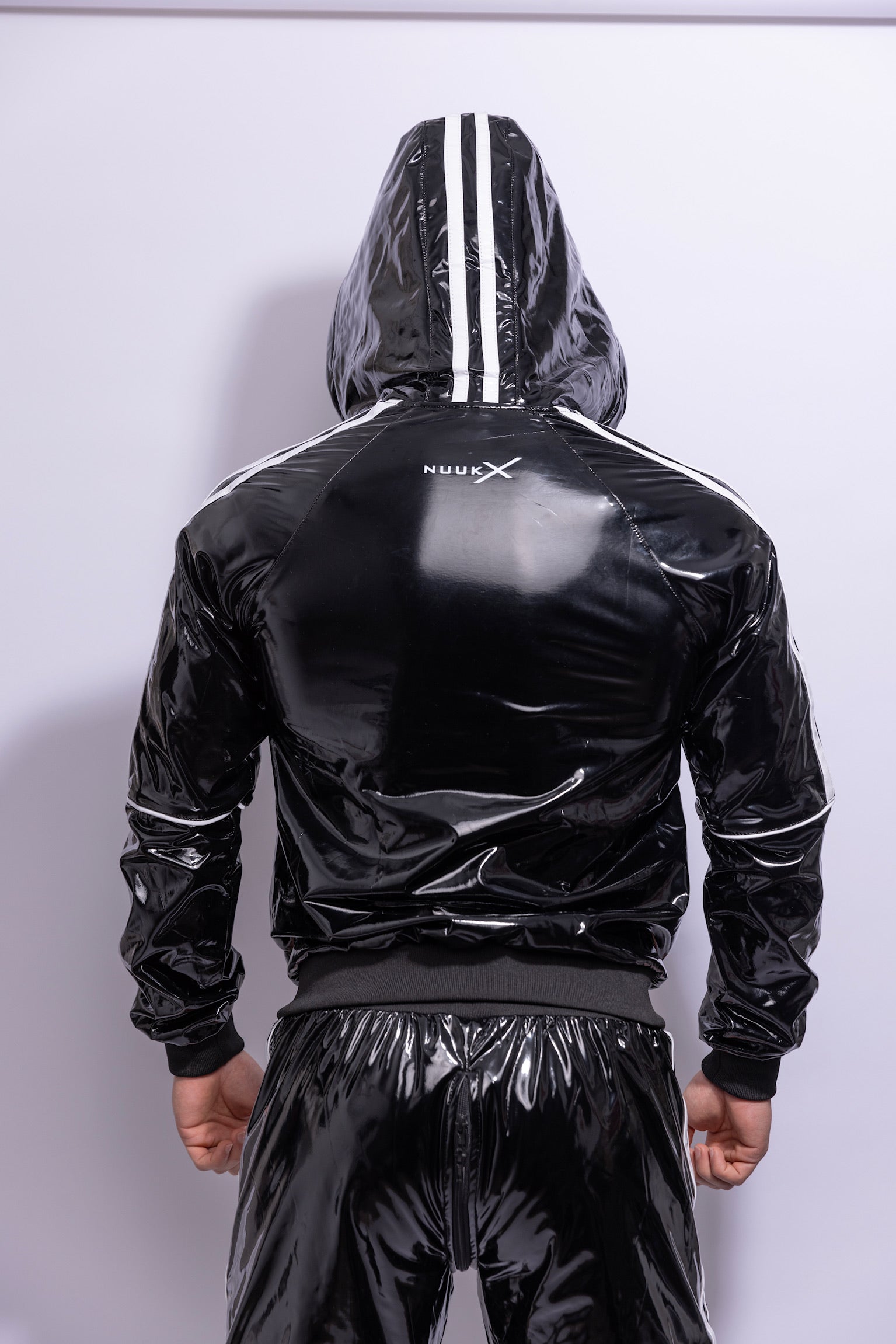 superhero jacket I black/white I pvc