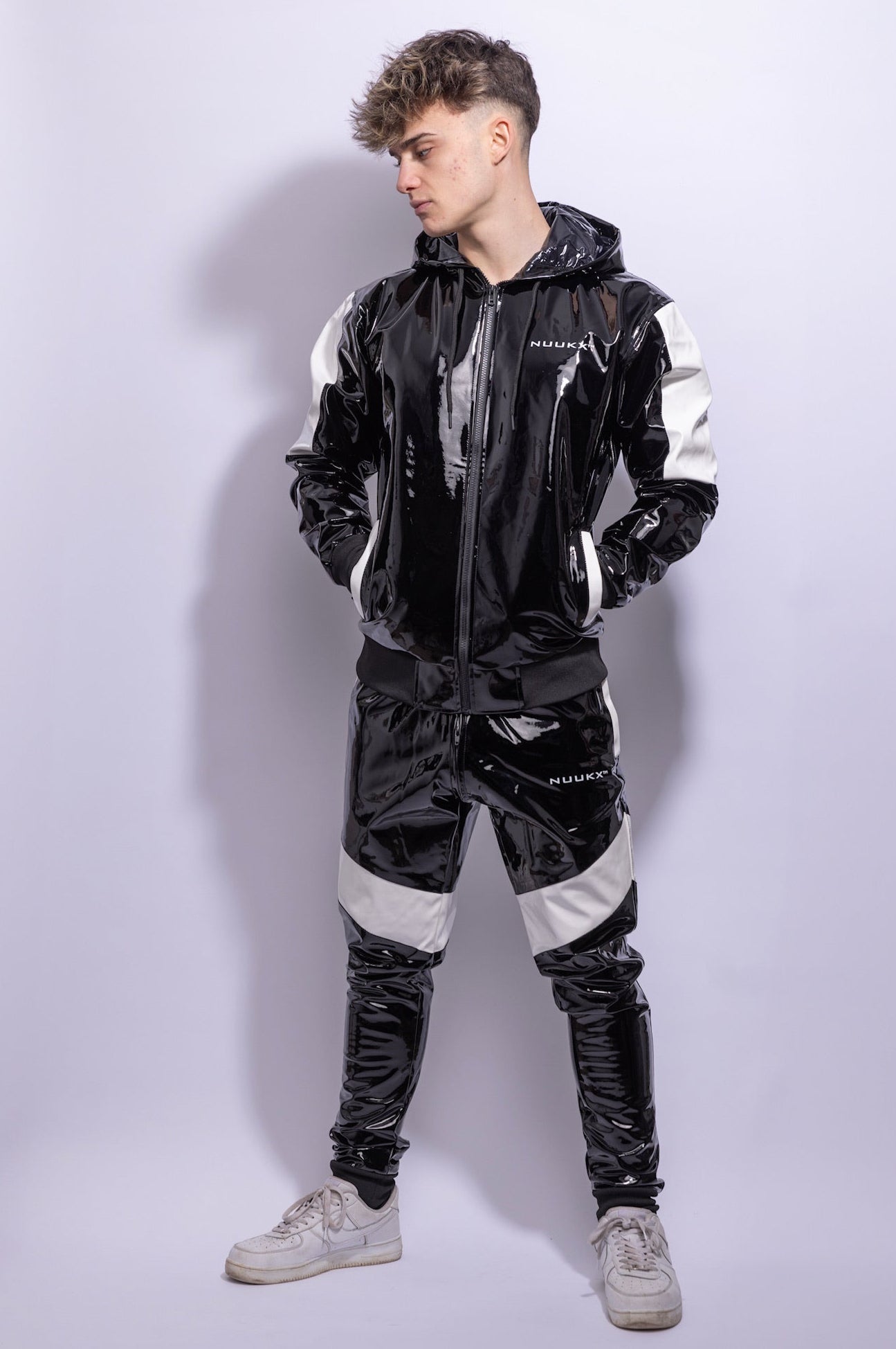 datemate pants I black/white I pvc pro