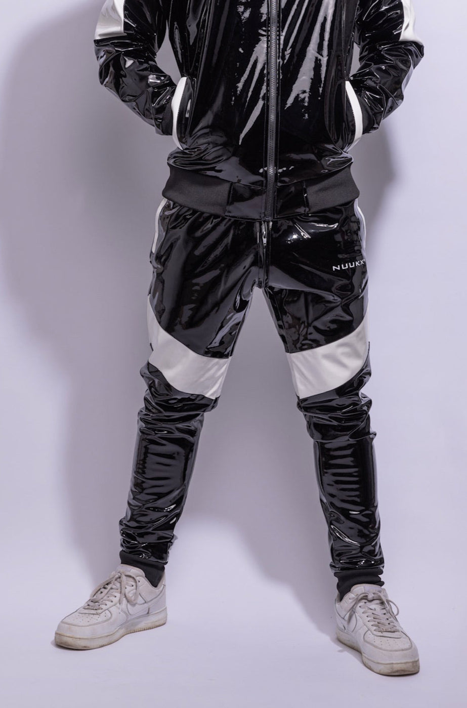 datemate pants I black/white I pvc pro