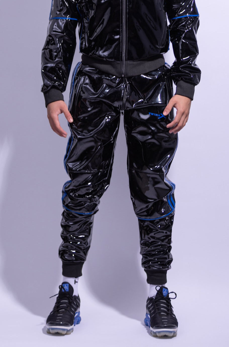 superhero pants I black/blue I pvc pro