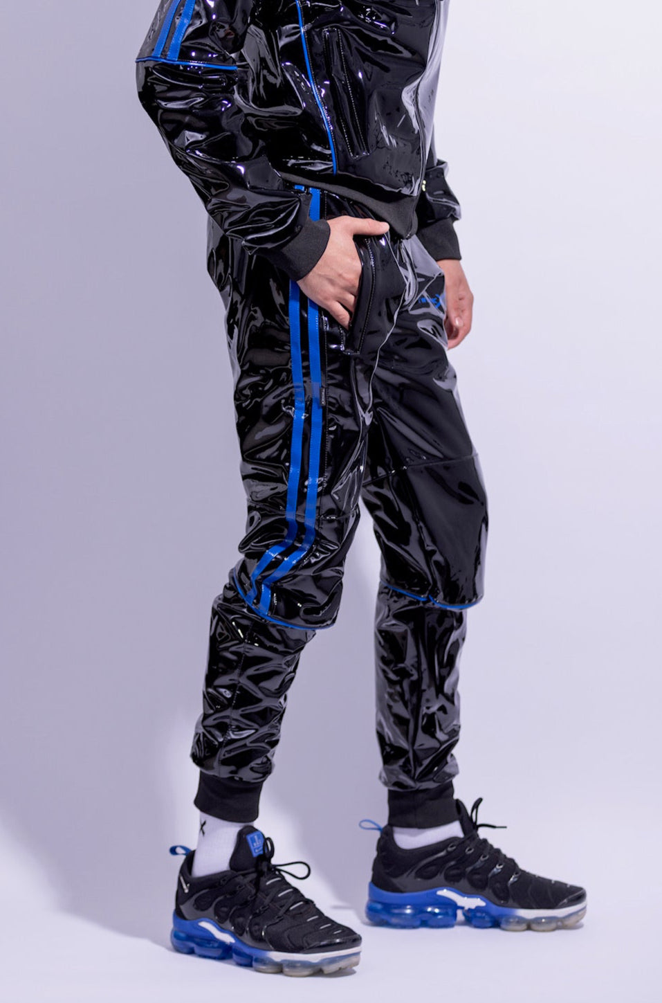 superhero pants I black/blue I pvc pro