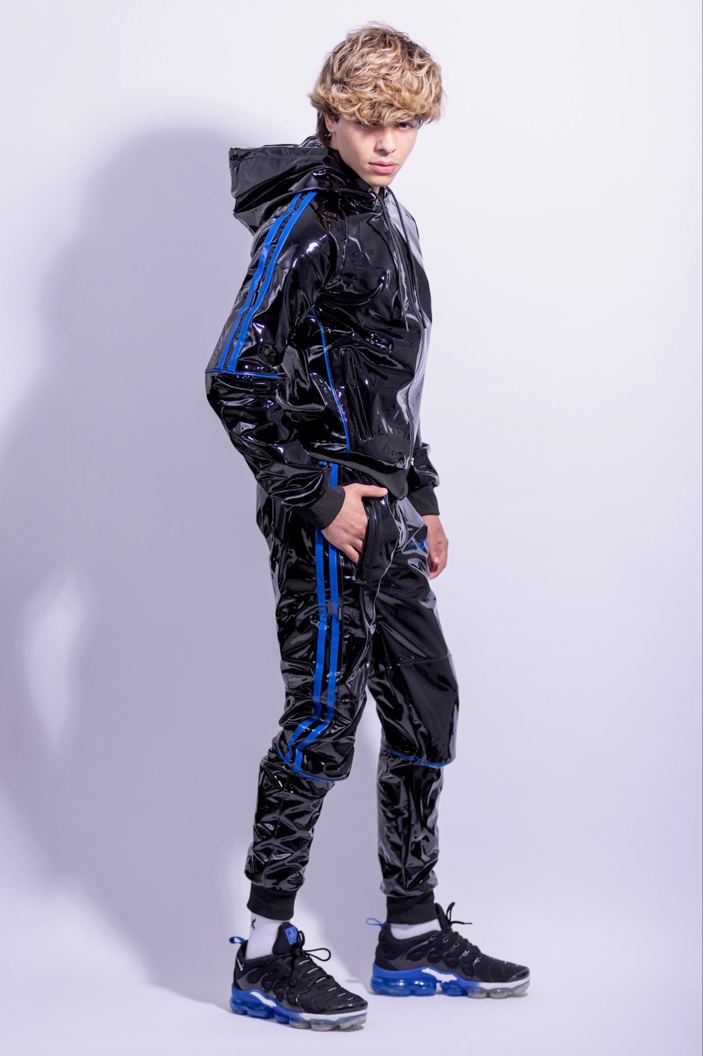 superhero pants I black/blue I pvc pro