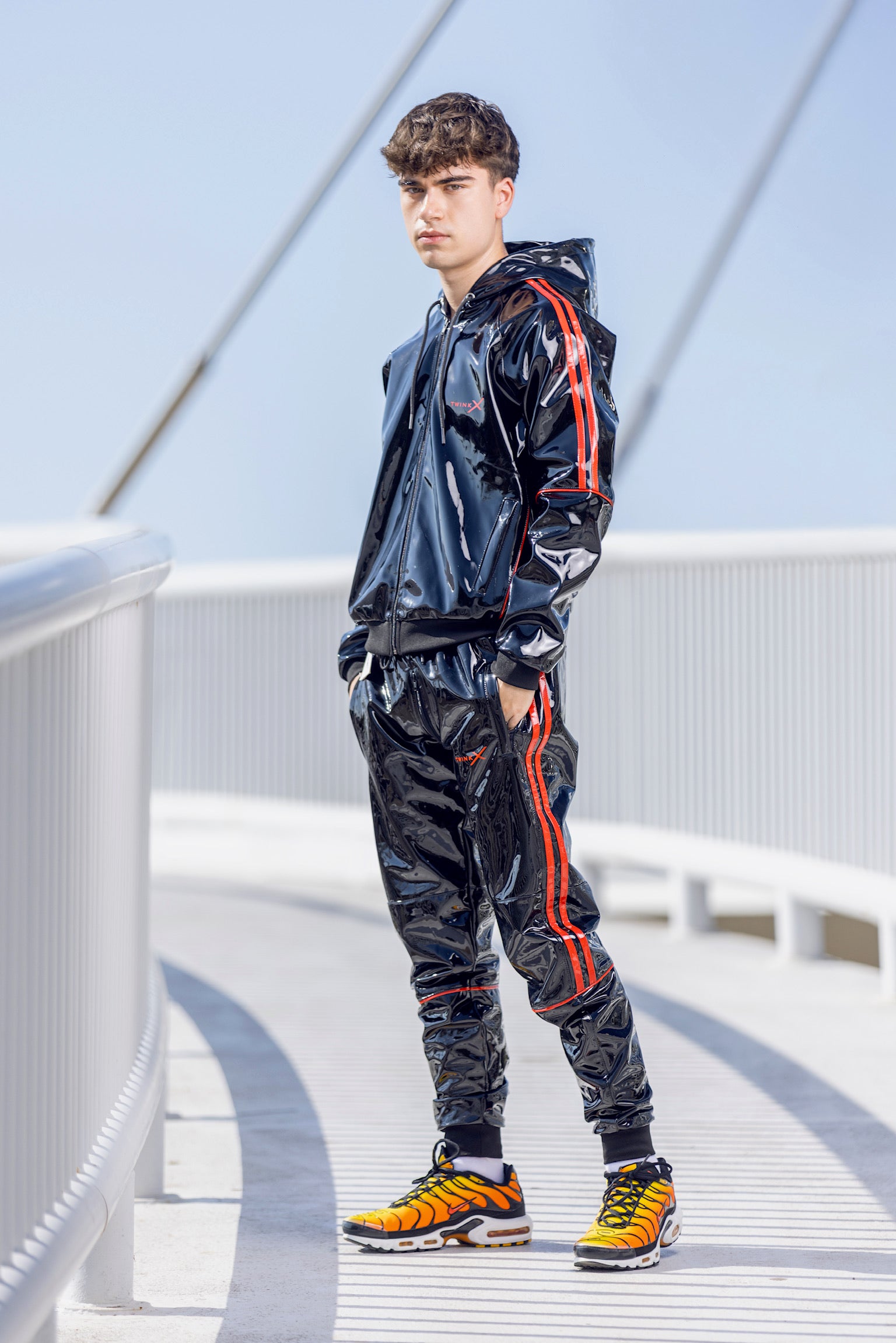 superhero pants I black/red I pvc pro