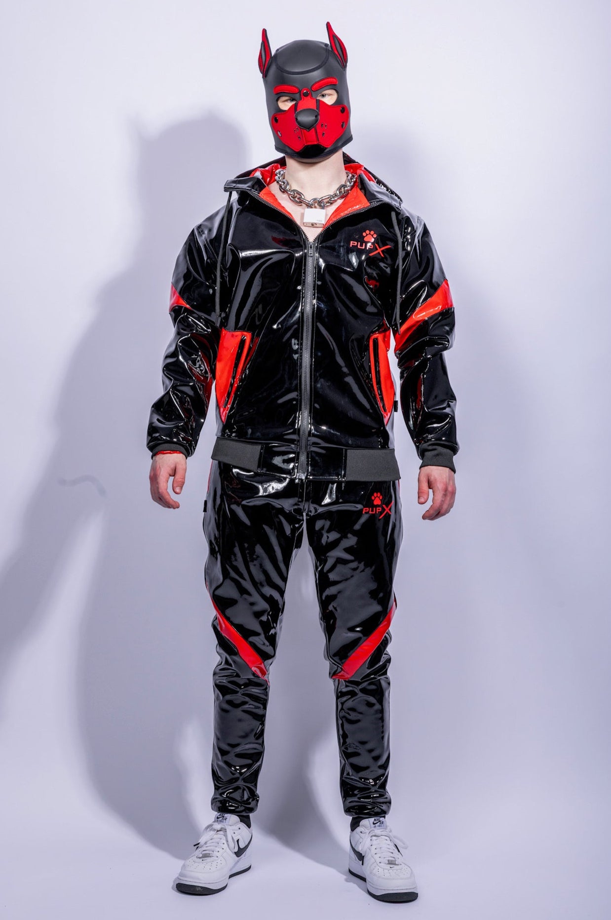 PUPX BARK Jacket Black/Red – PVC PRO with Red Nylon Lining