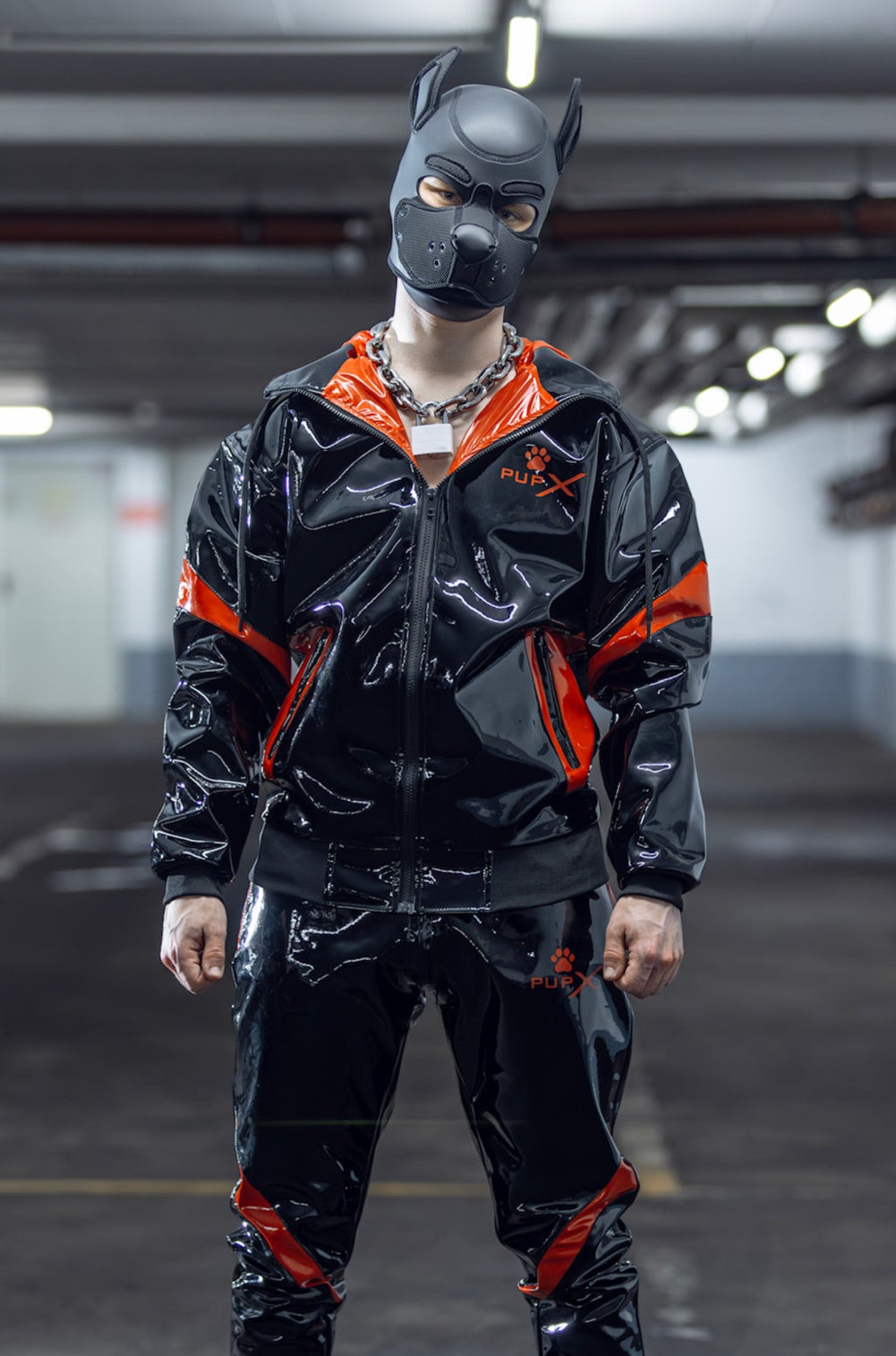 PUPX BARK Jacket Black/Red – PVC PRO with Red Nylon Lining