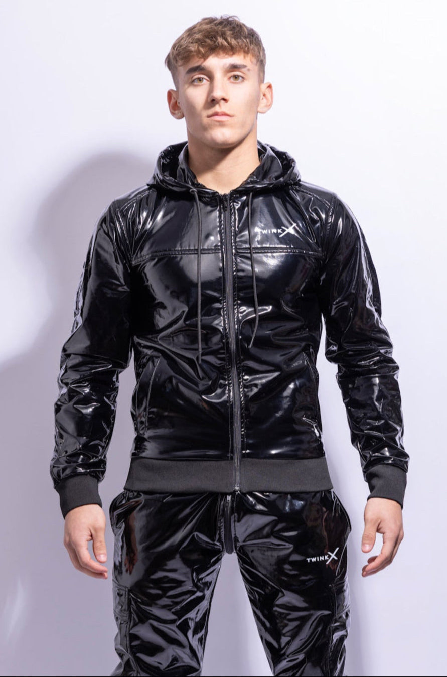 dark aix jacket I black/black I pvc