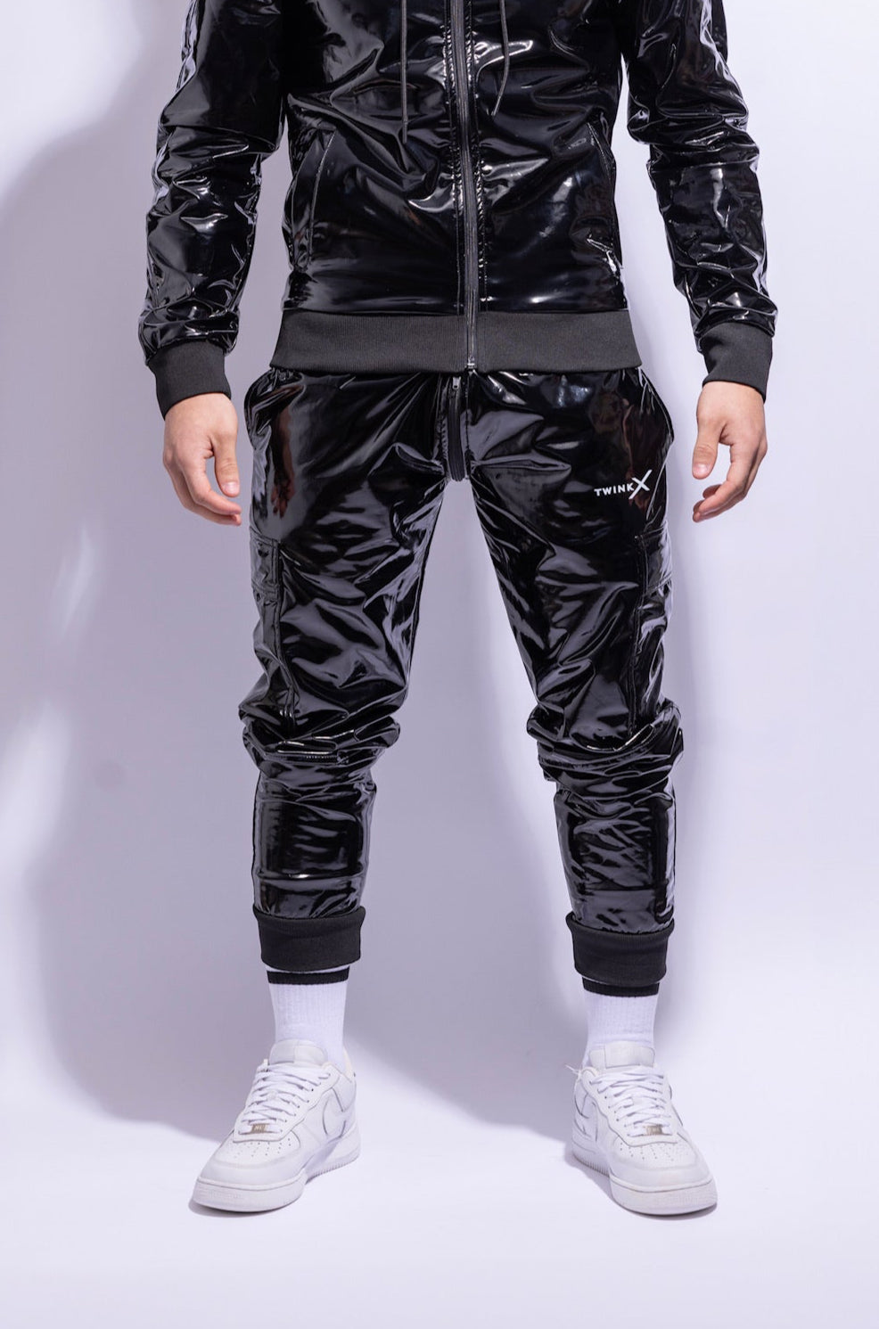 dark aix pants I black/black I pvc