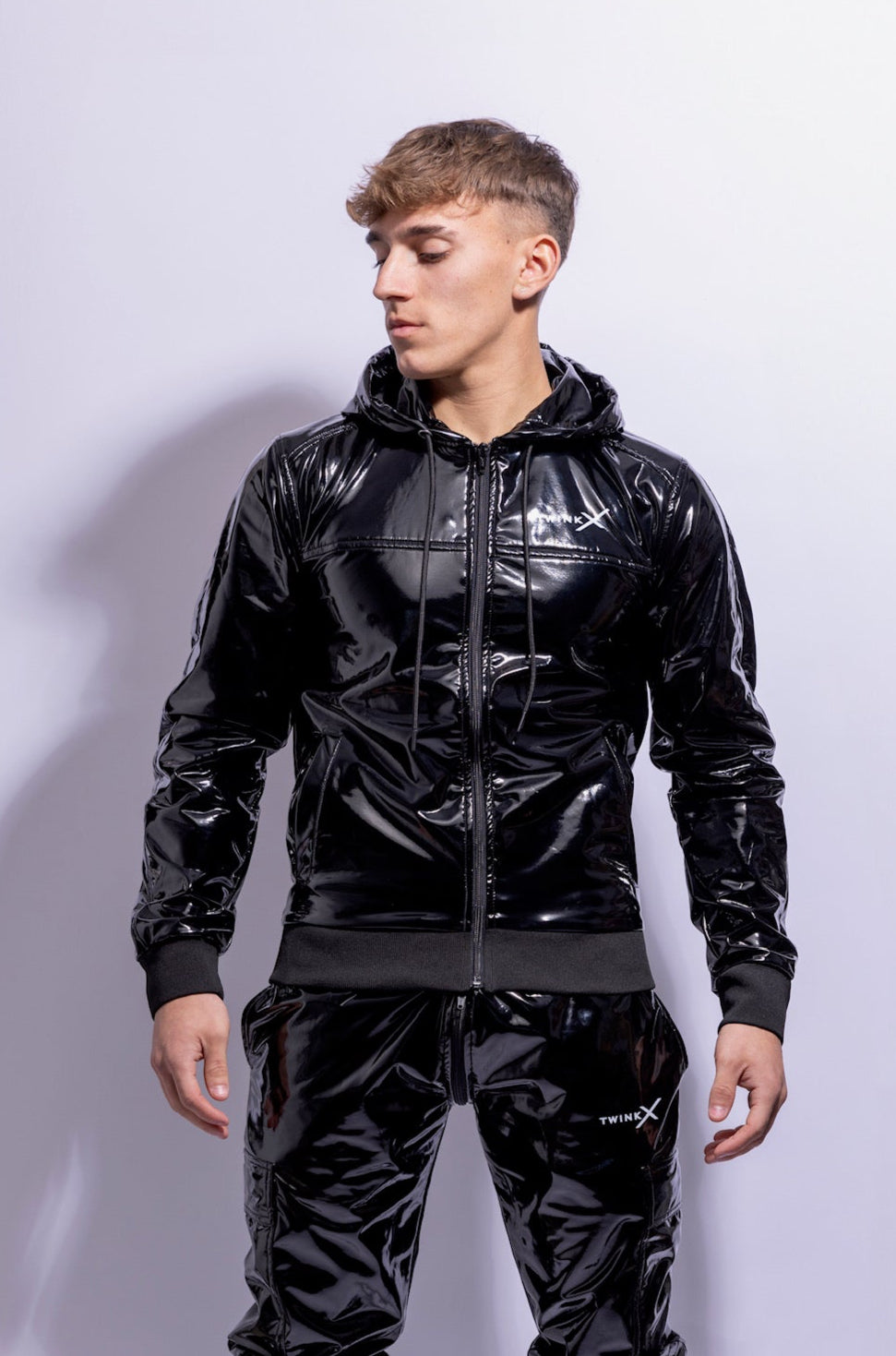 dark aix jacket I black/black I pvc