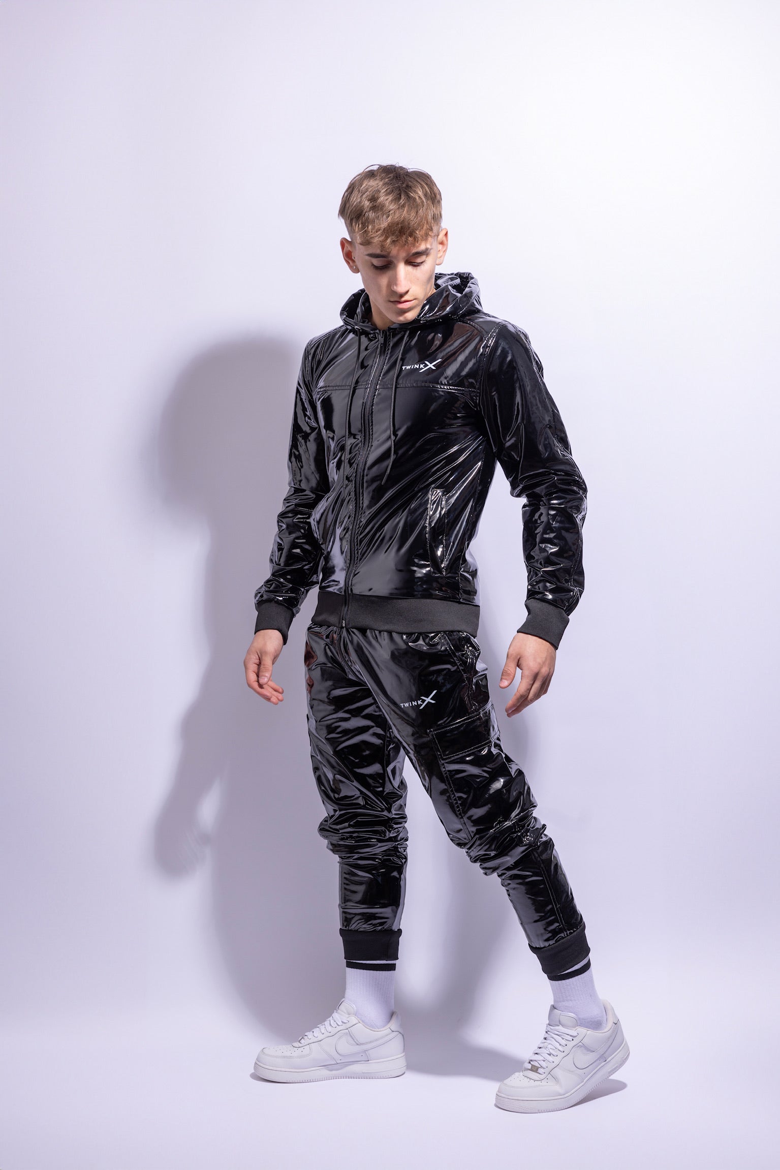 dark aix jacket I black/black I pvc