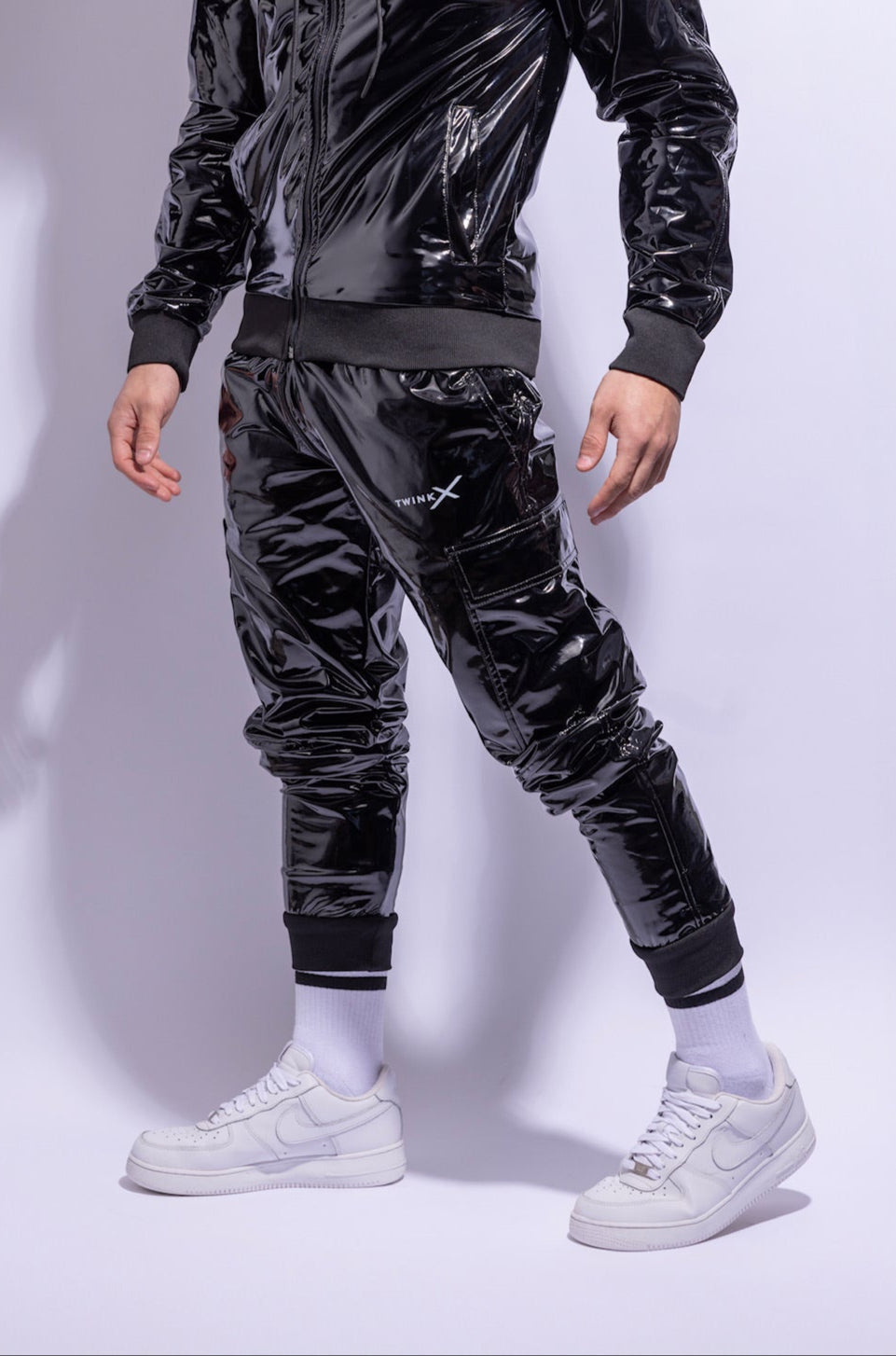 dark aix pants I black/black I pvc