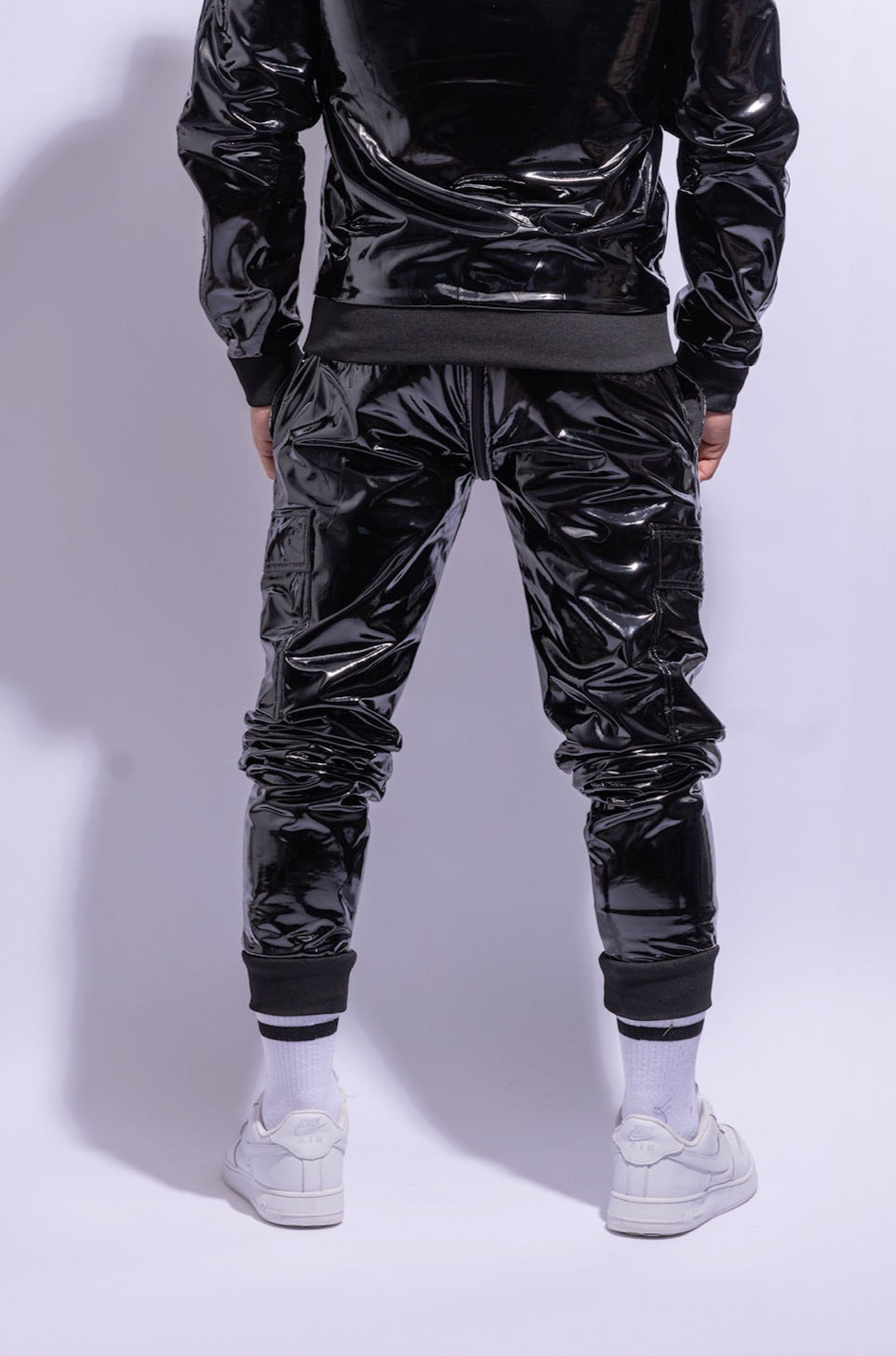 dark aix pants I black/black I pvc