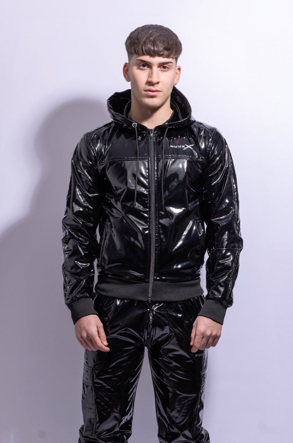 dark aix jacket I black/black I pvc