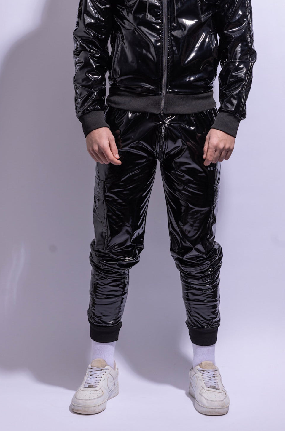 dark aix pants I black/black I pvc