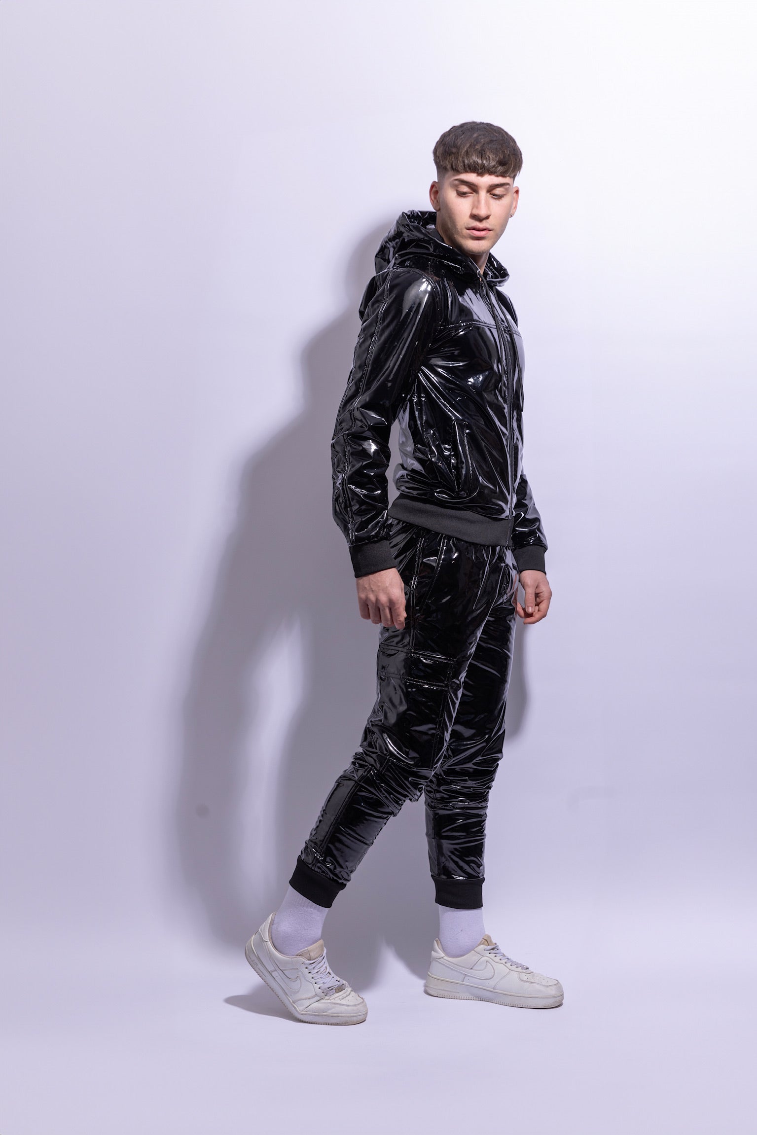 dark aix pants I black/black I pvc