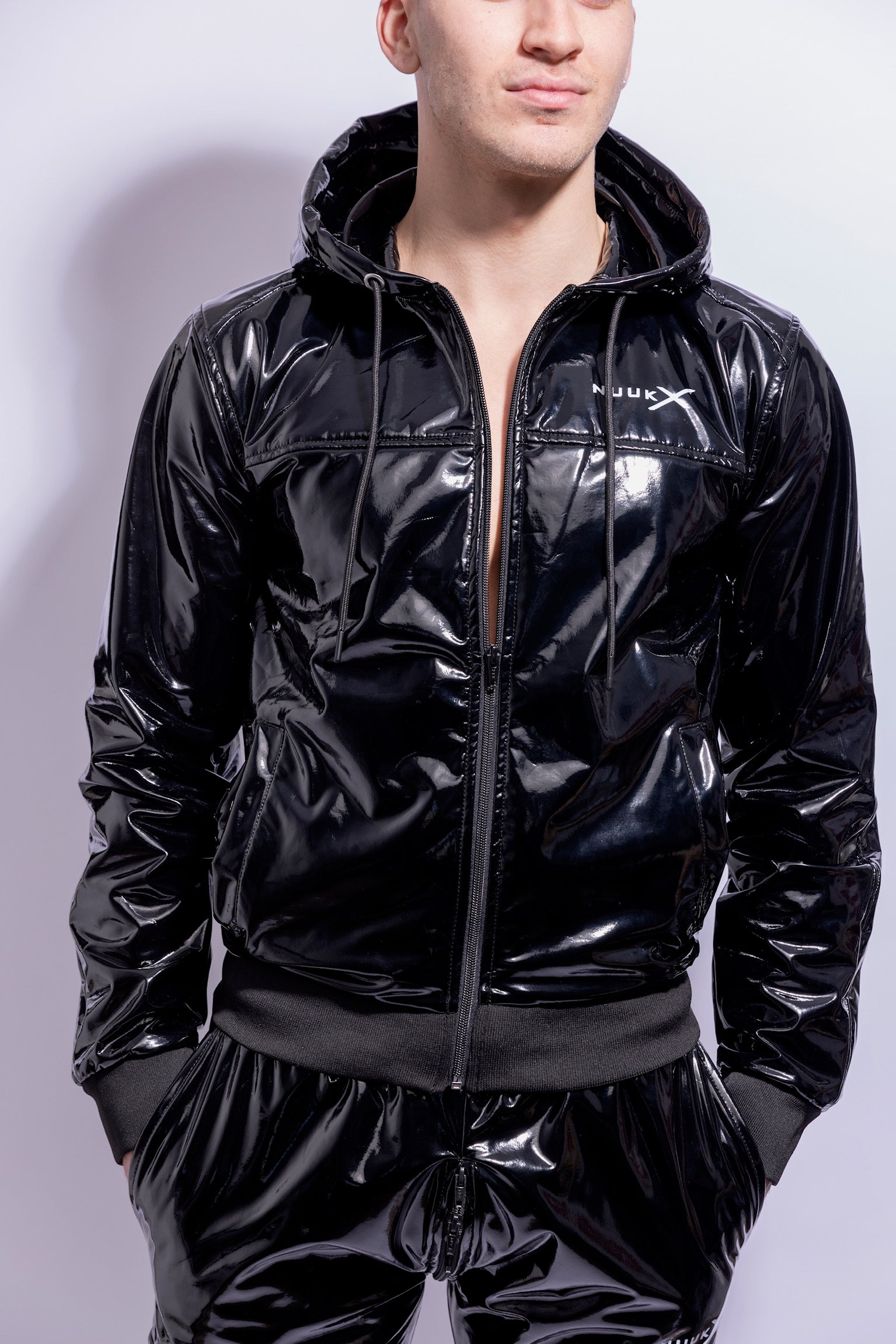 dark aix jacket I black/black I pvc