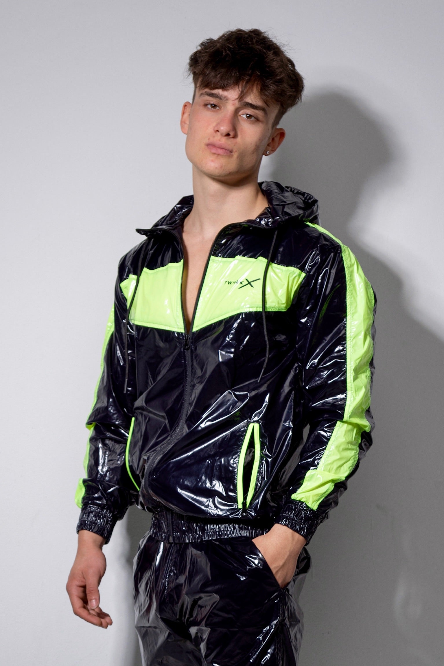 elite x party jacket I black/neon I nylon