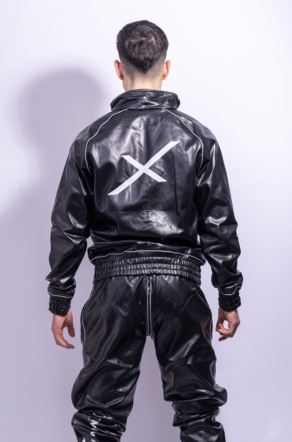 x frame jacket I black/reflective I vegan leather
