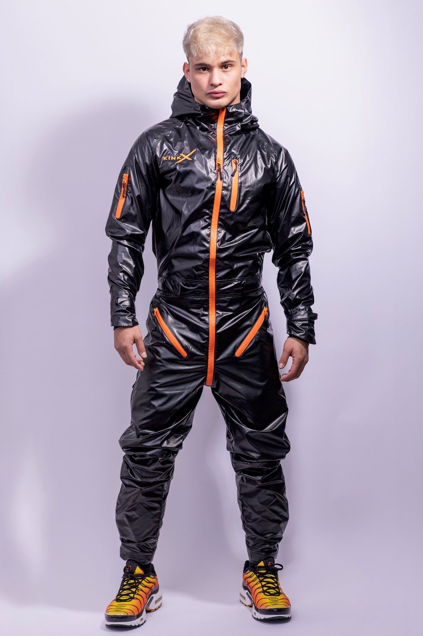 come.x.play fullsuit I iced black/neon orange I nylon pro