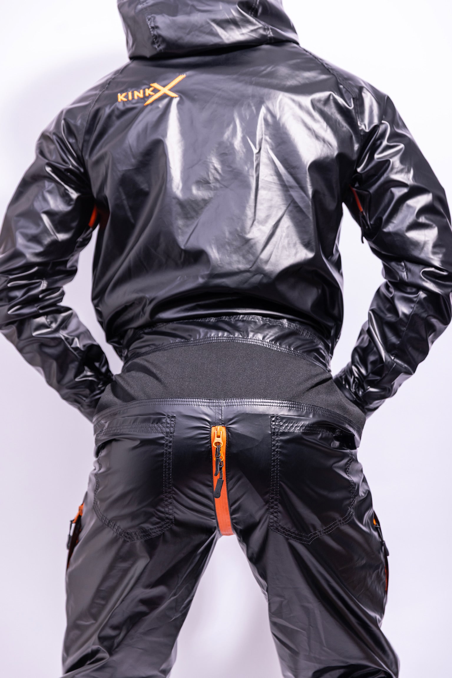 come.x.play fullsuit I iced black/neon orange I nylon pro