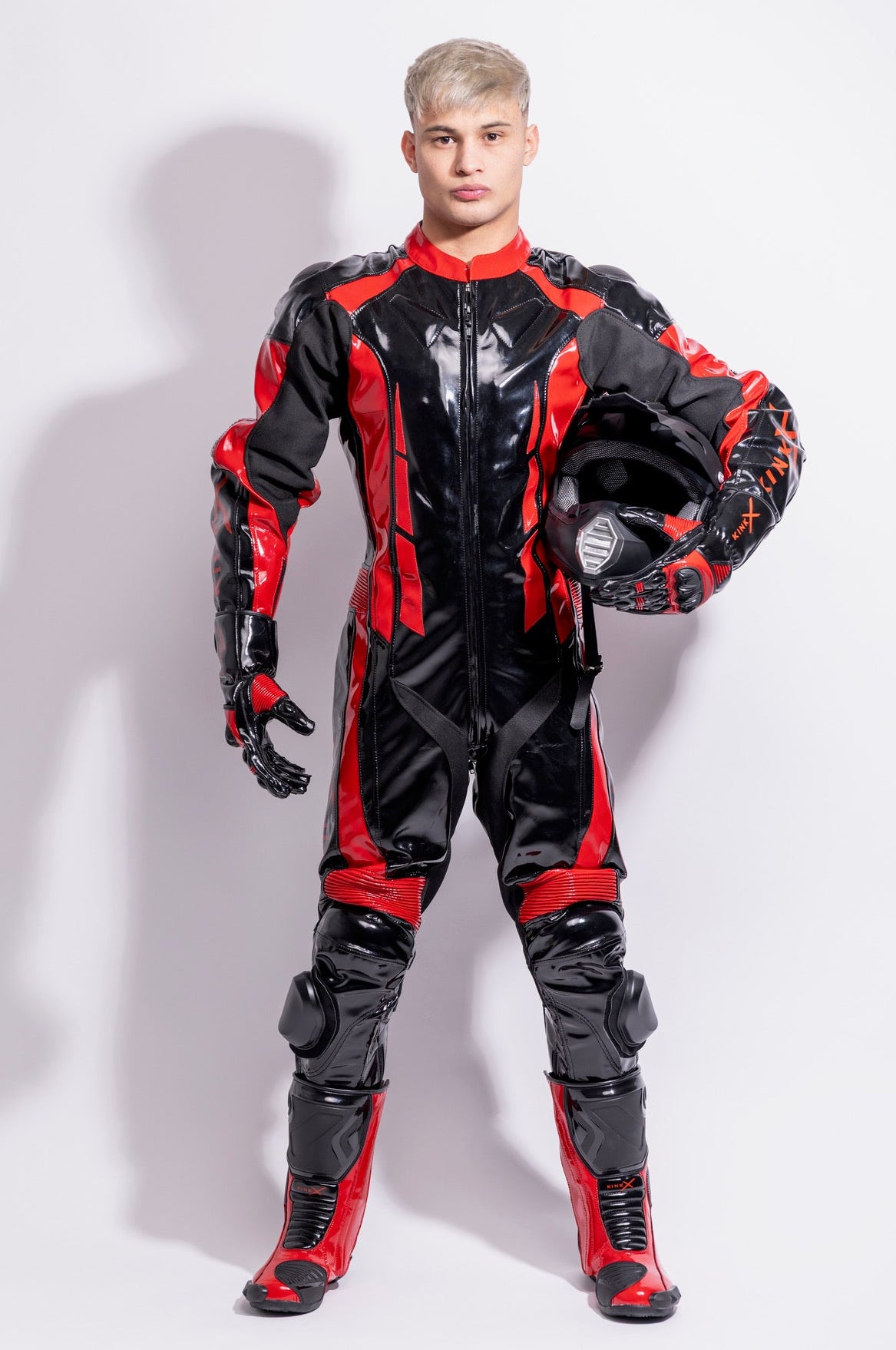 infernum gloves I black/red I pvc pro+