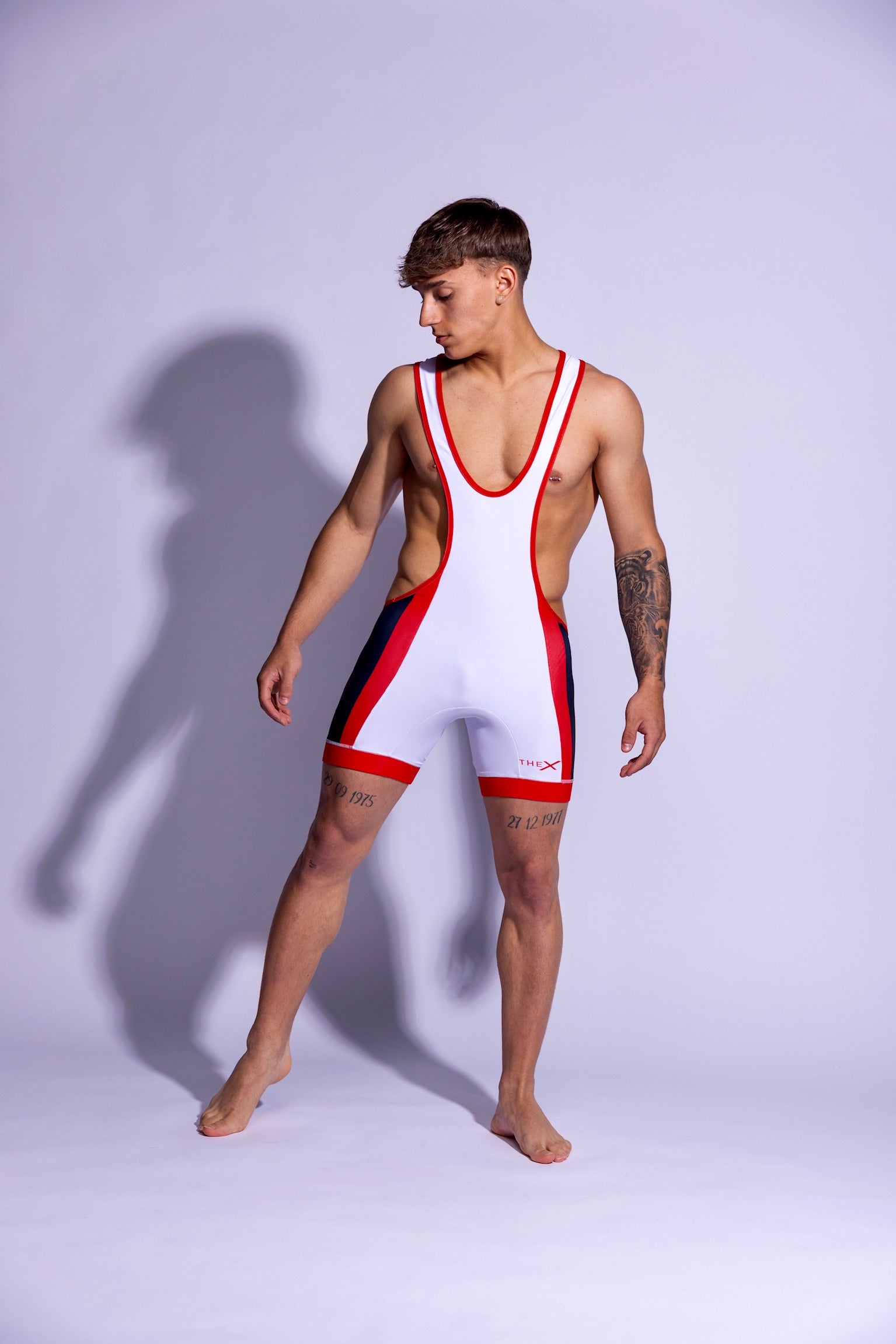 RINGER SINGLET I WHITE/BLACK I SPANDEX