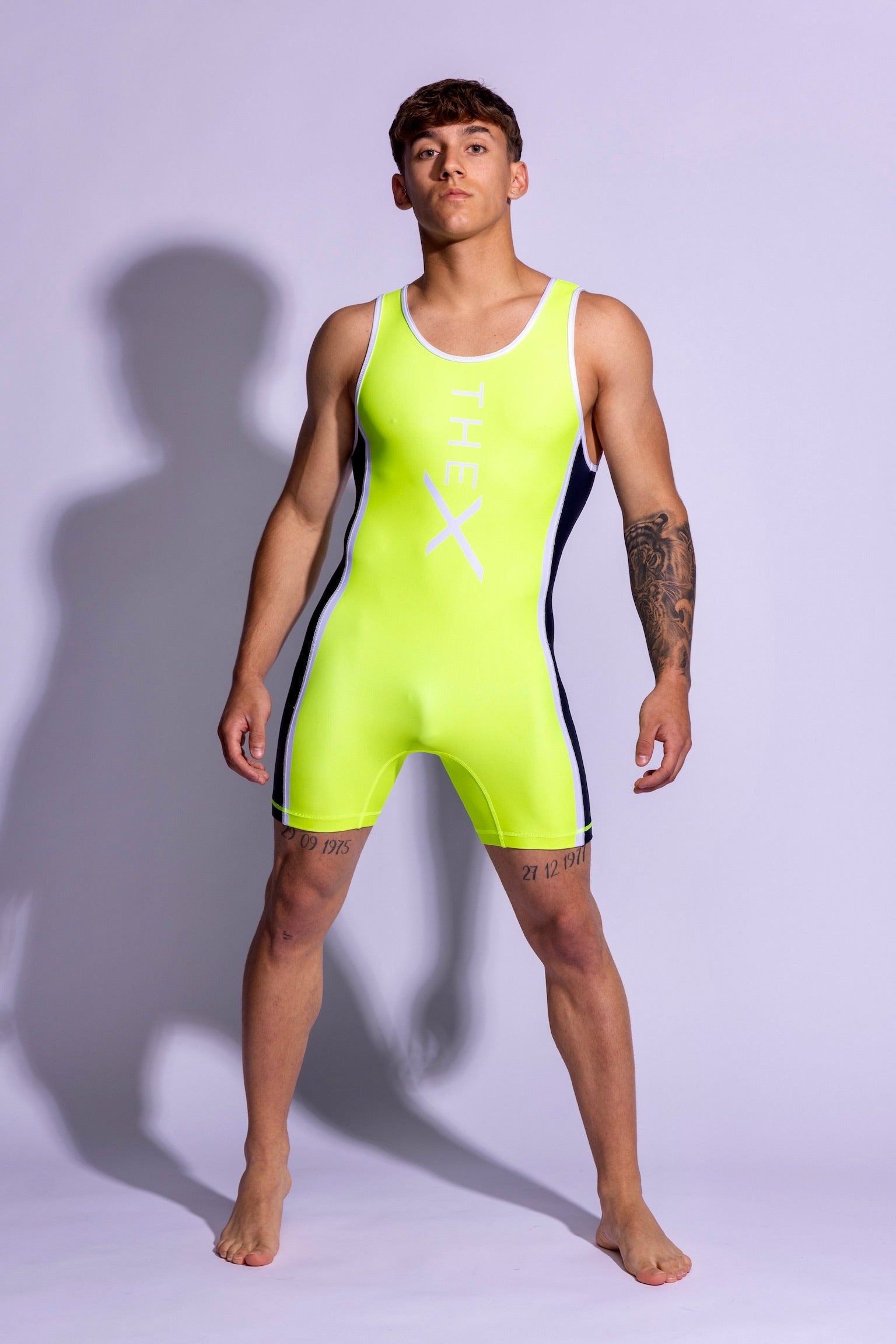 MIDNIGHT SINGLET I NEON/BLACK I SPANDEX