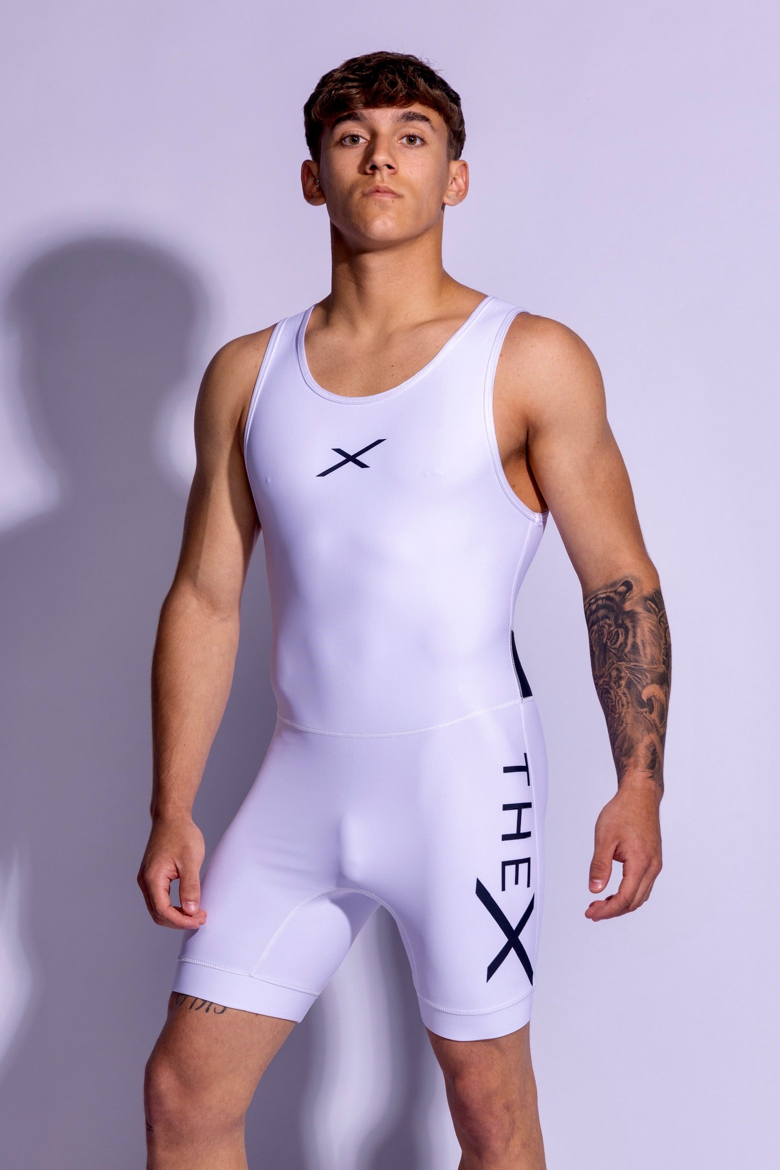 ADONIS SINGLET I WHITE/BLACK I SPANDEX