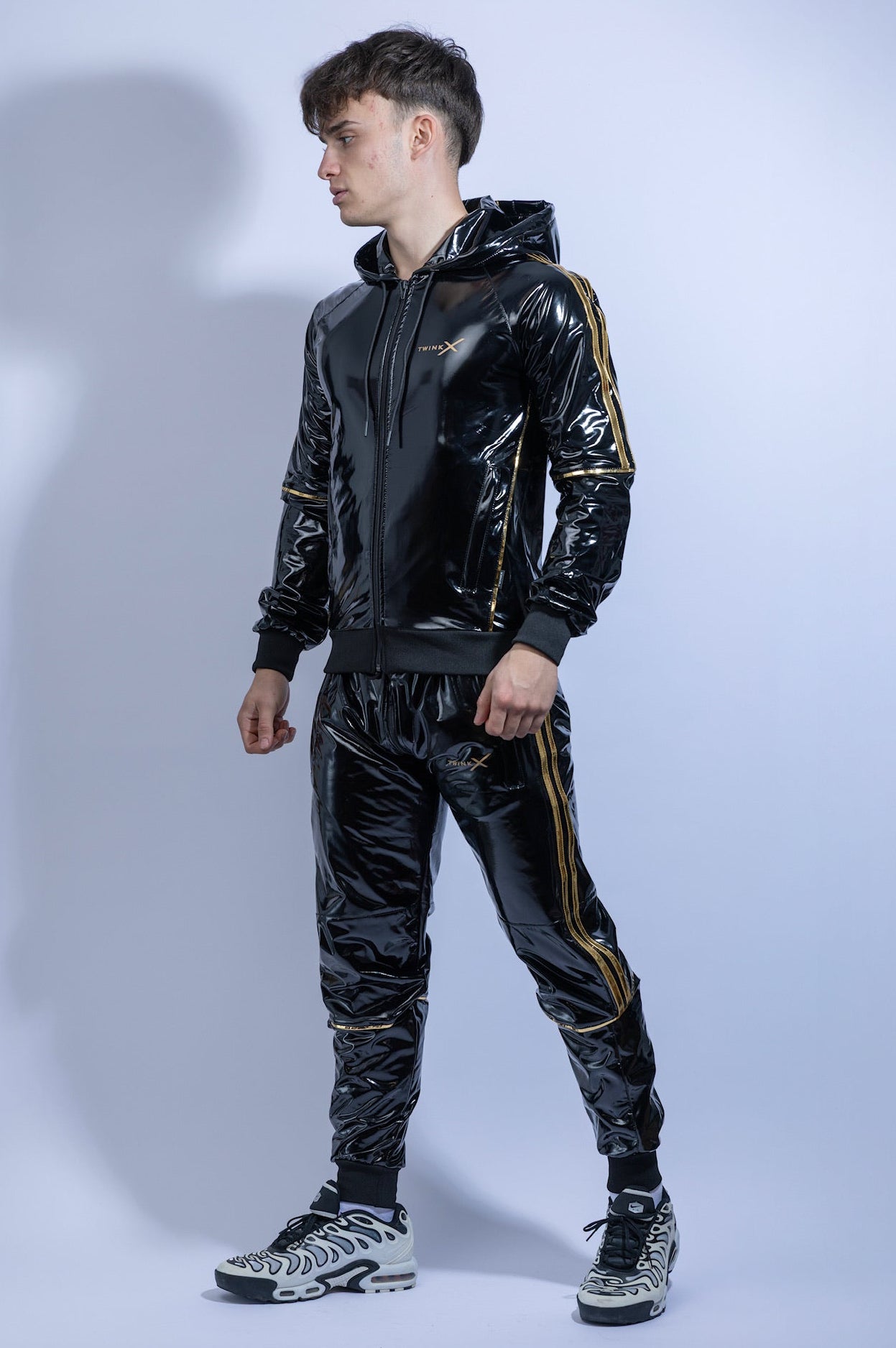 superhero jacket I black/gold I pvc