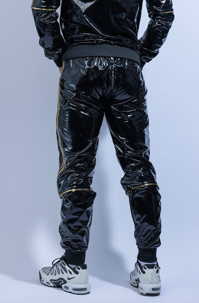 superhero pants I black/gold I pvc