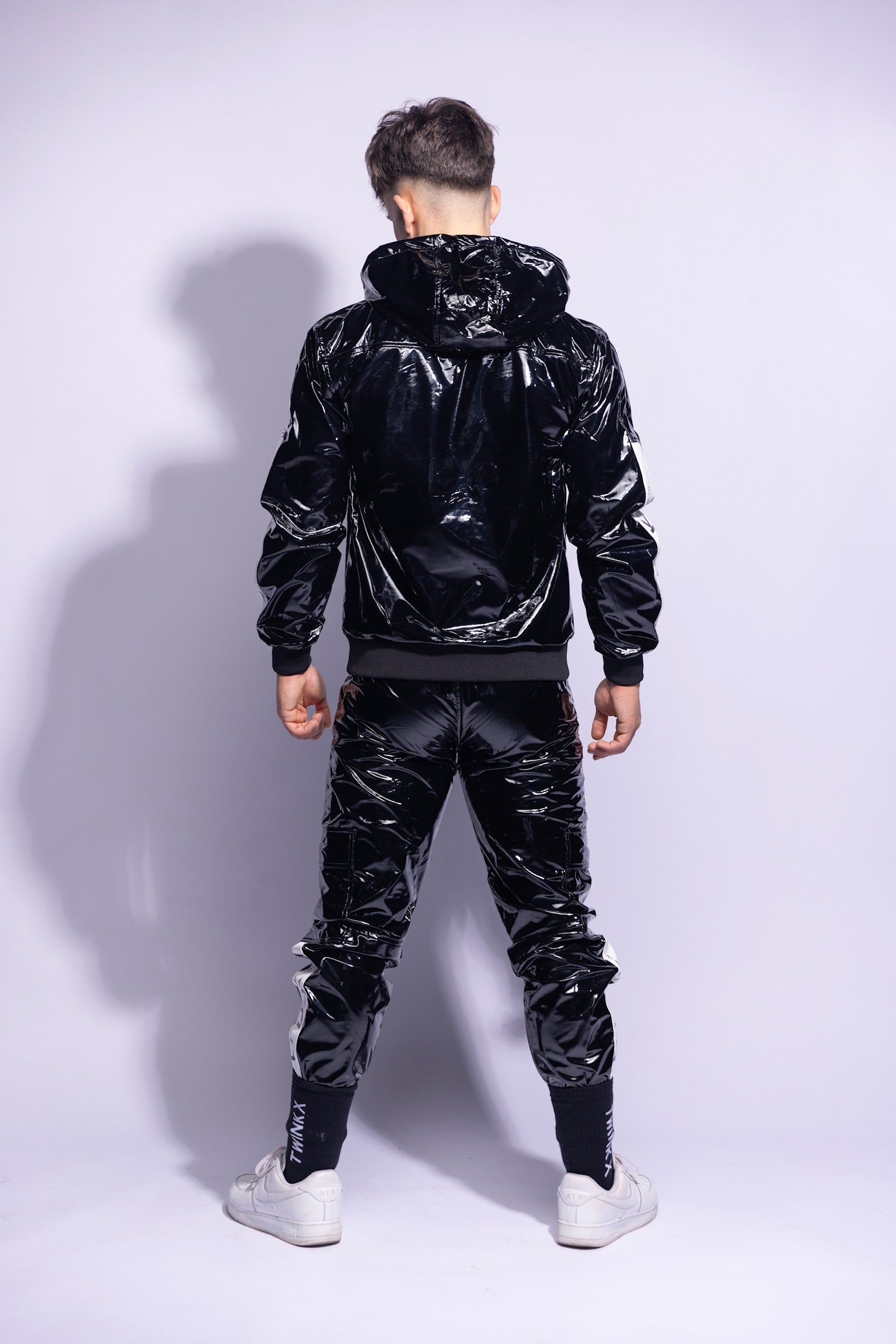 Y2050 jacket I black/white I PVC