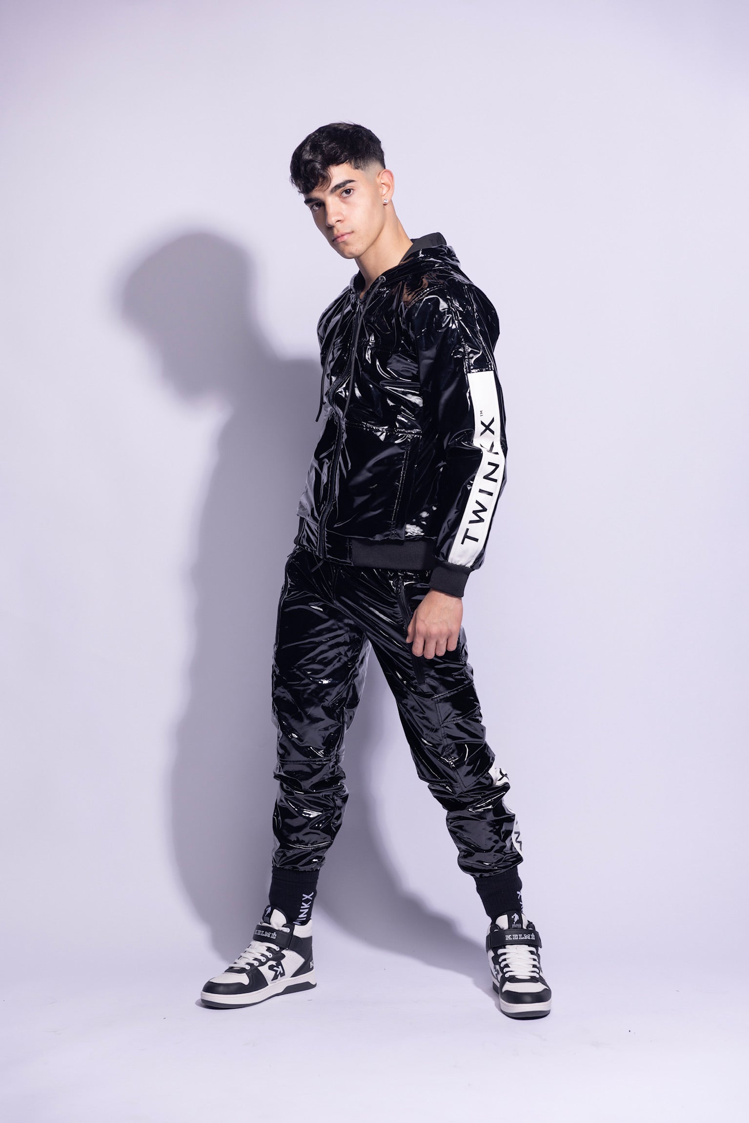 Y2050 pants I black/white I PVC