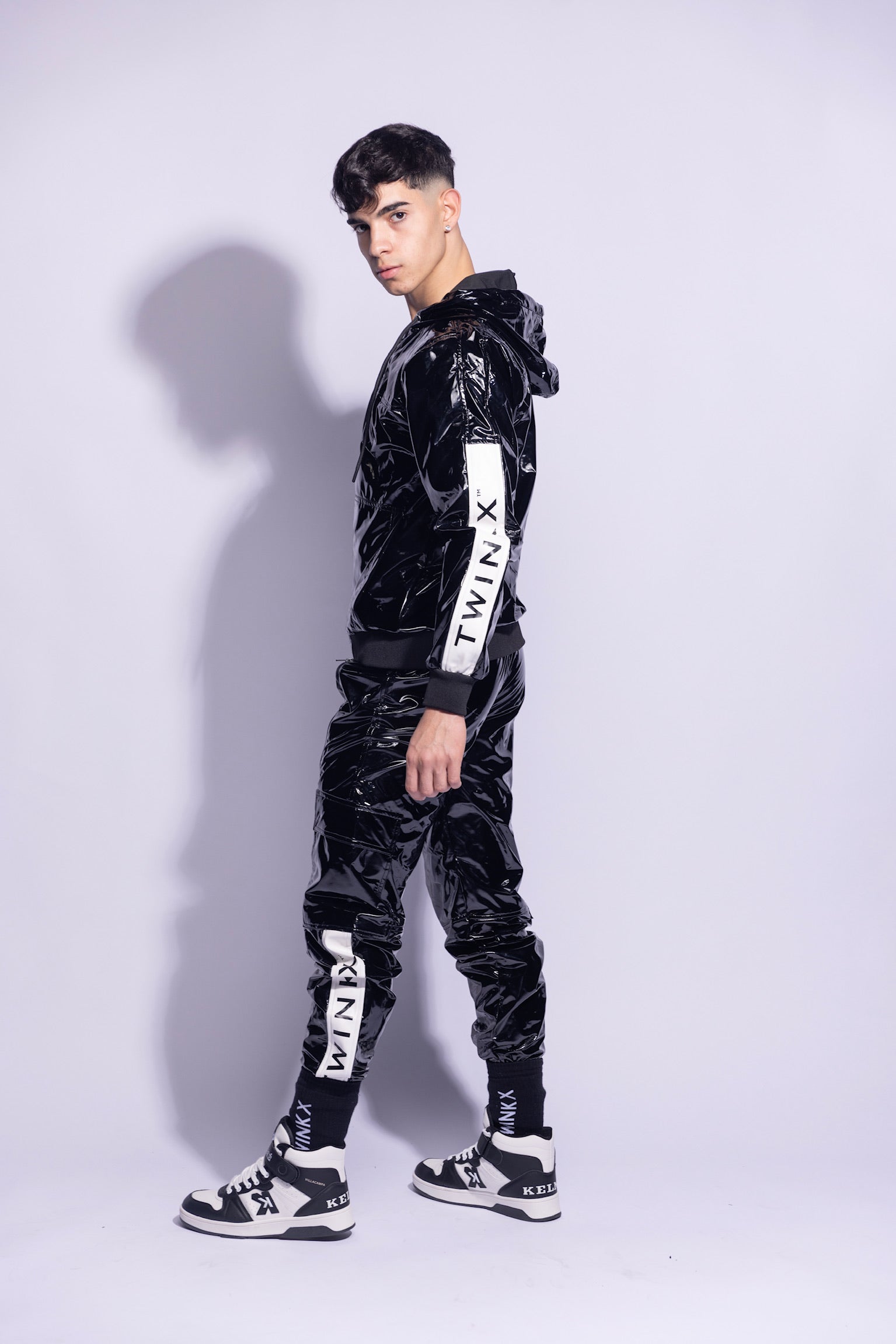 Y2050 jacket I black/white I PVC