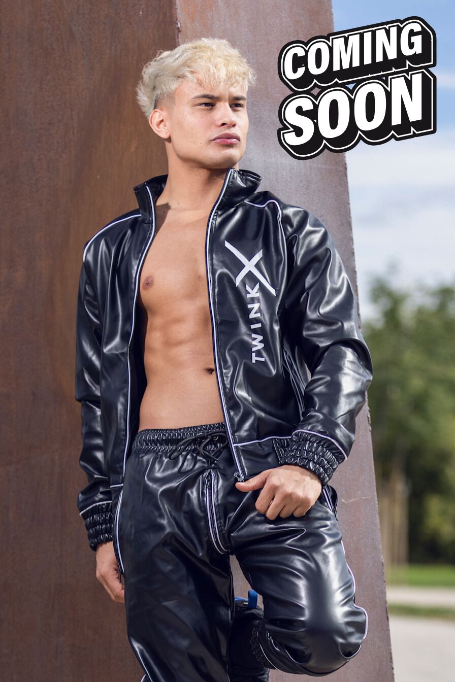 x frame jacket I black/white I vegan leather