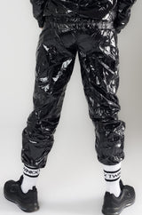 pants "midnight black/white pvc"