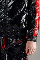 jacket "midnight black/red pvc"