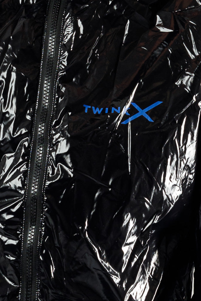 jacket "midnight black/blue pvc"