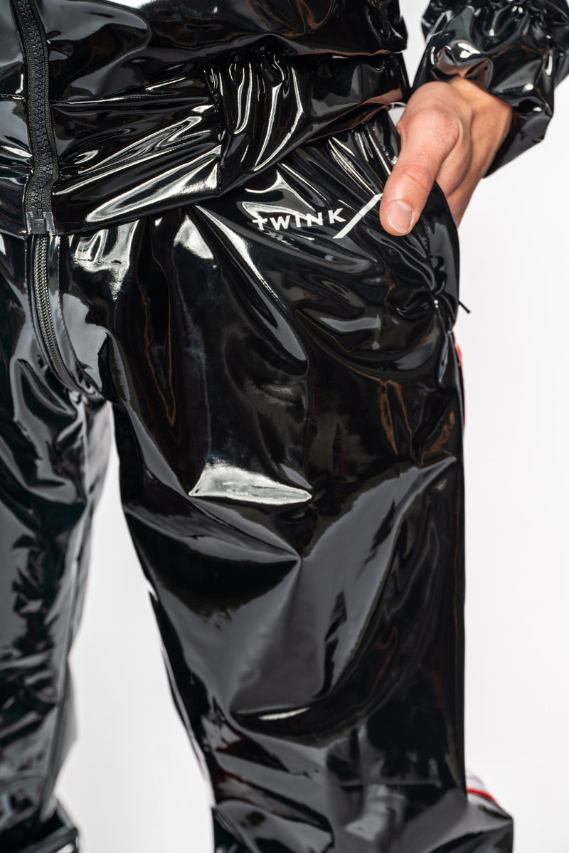pants "midnight pro black/red pvc"
