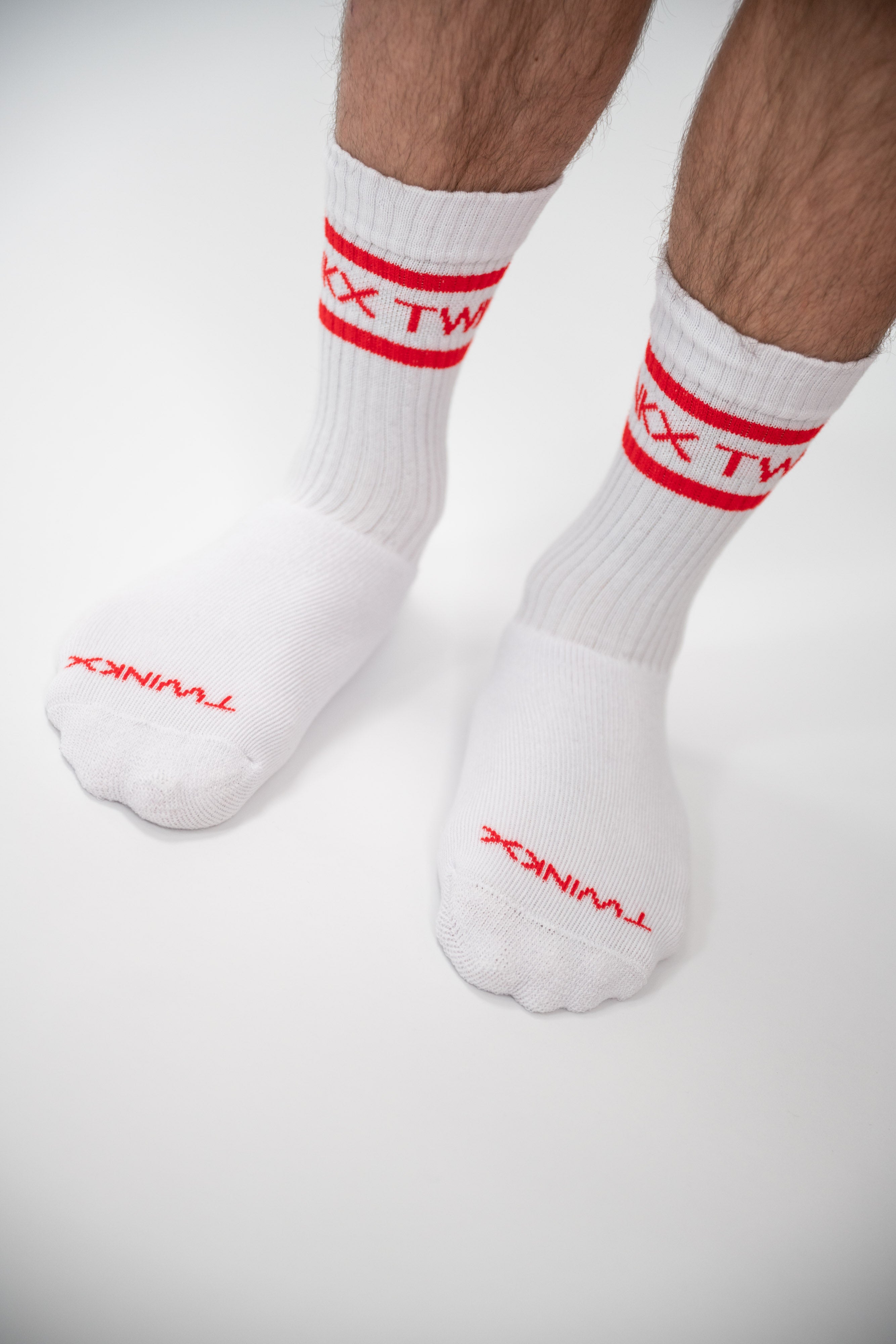 Crew Sox "white/red"