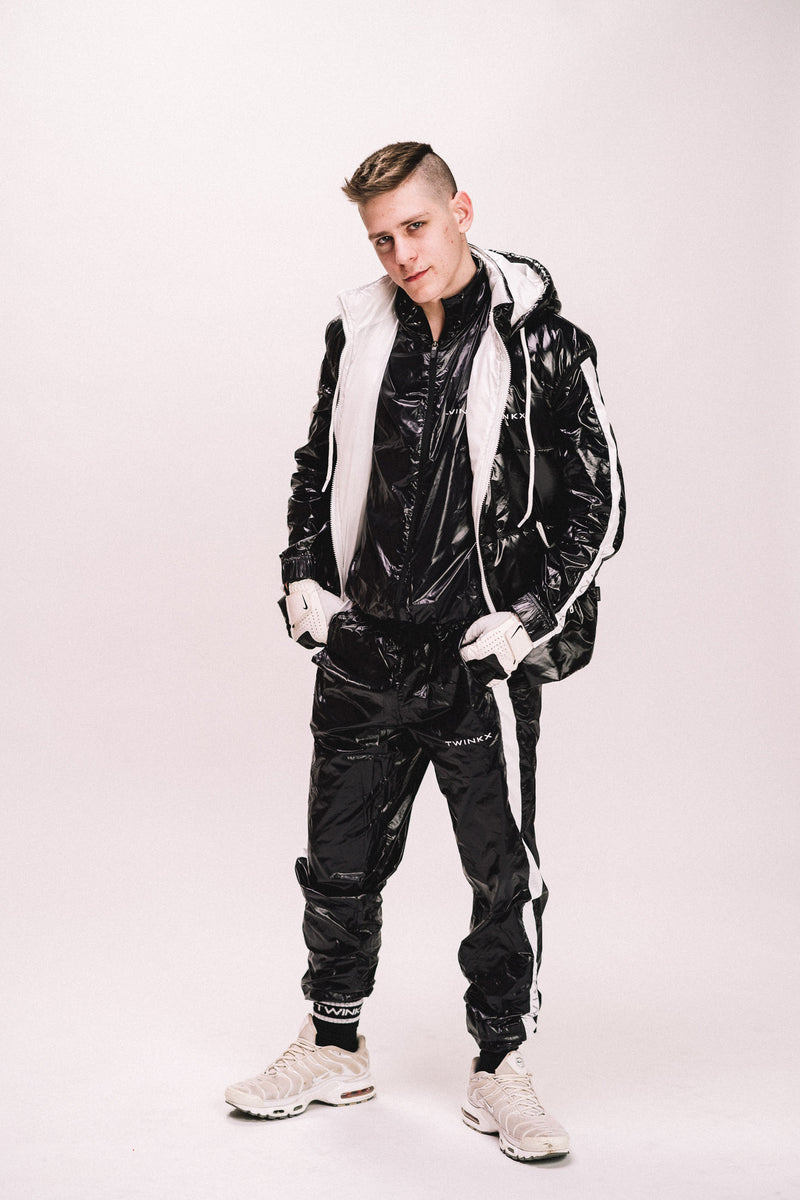 waistcoat "black/white pvc"